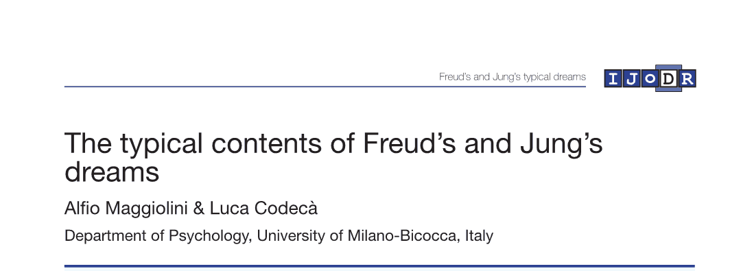 I contenuti tipici dei sogni in Freud e Jung