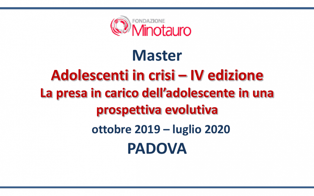 Master “Adolescenti in crisi” – 2019-2020