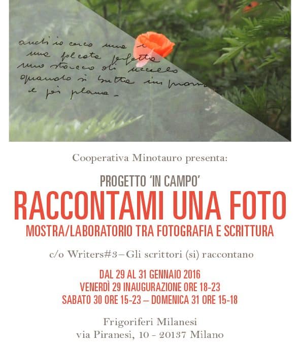 Raccontami una foto – Progetto In campo 29-31/01/2016