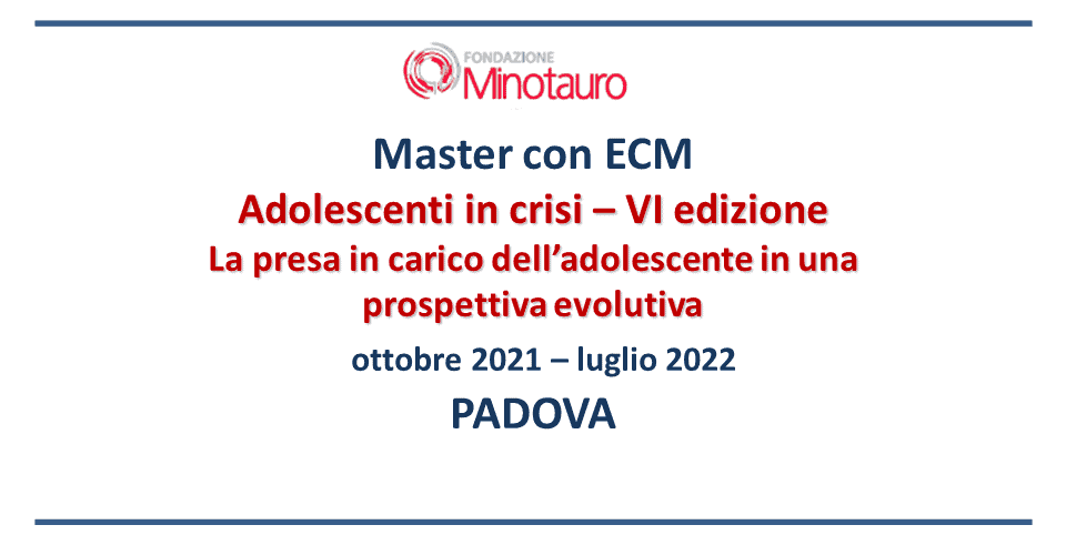 Master Adolescenti in crisi – VI ed. 2021-22 ISCRIZIONI APERTE